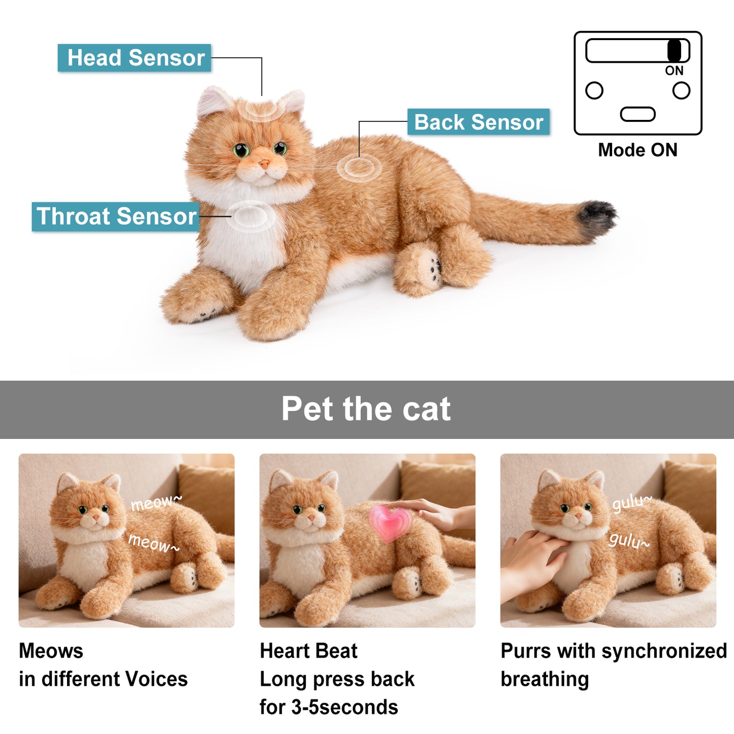 Percy 2.0 Goldener Britisch Kurzhaar-Kater – Herzschlag, Stimme Roboterkatze