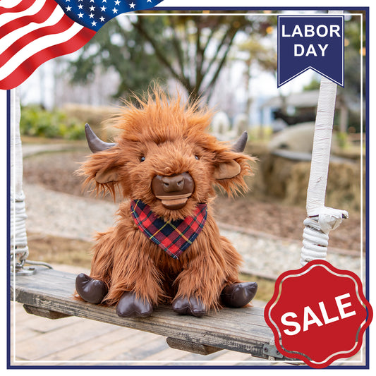 Highland Cow Plush – Weighted Toy for Kids & Adults