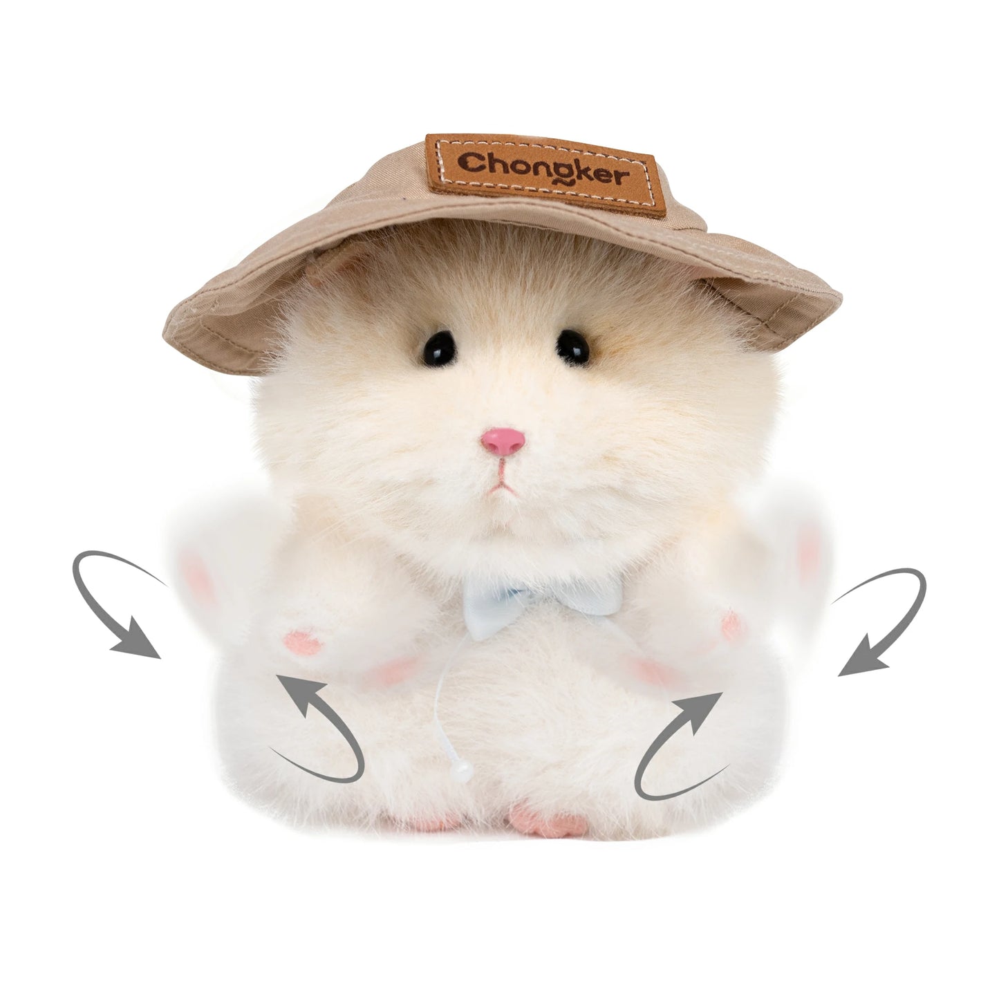 Interactive Hamster Plush- Hamster Charm Keychain Pendant