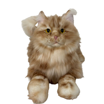 compare product Plush Ginger Cat Longhair Weighted-Handmade Life-Size Companion & Pet Memorial