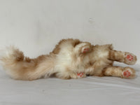 Plush Ginger Cat Longhair Weighted-Handmade Life-Size Companion & Pet Memorial