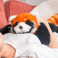 Realistic handmade plush read panda