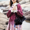 Load image into Gallery viewer, Black Cat Plush Purse – Kawaii Bag for Girls & Teens
