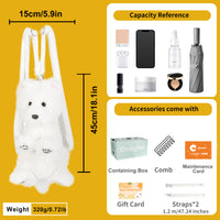 Mochila de Perro Westie – Bolsa de Peluche para Chicas y Amantes de los Cachorros