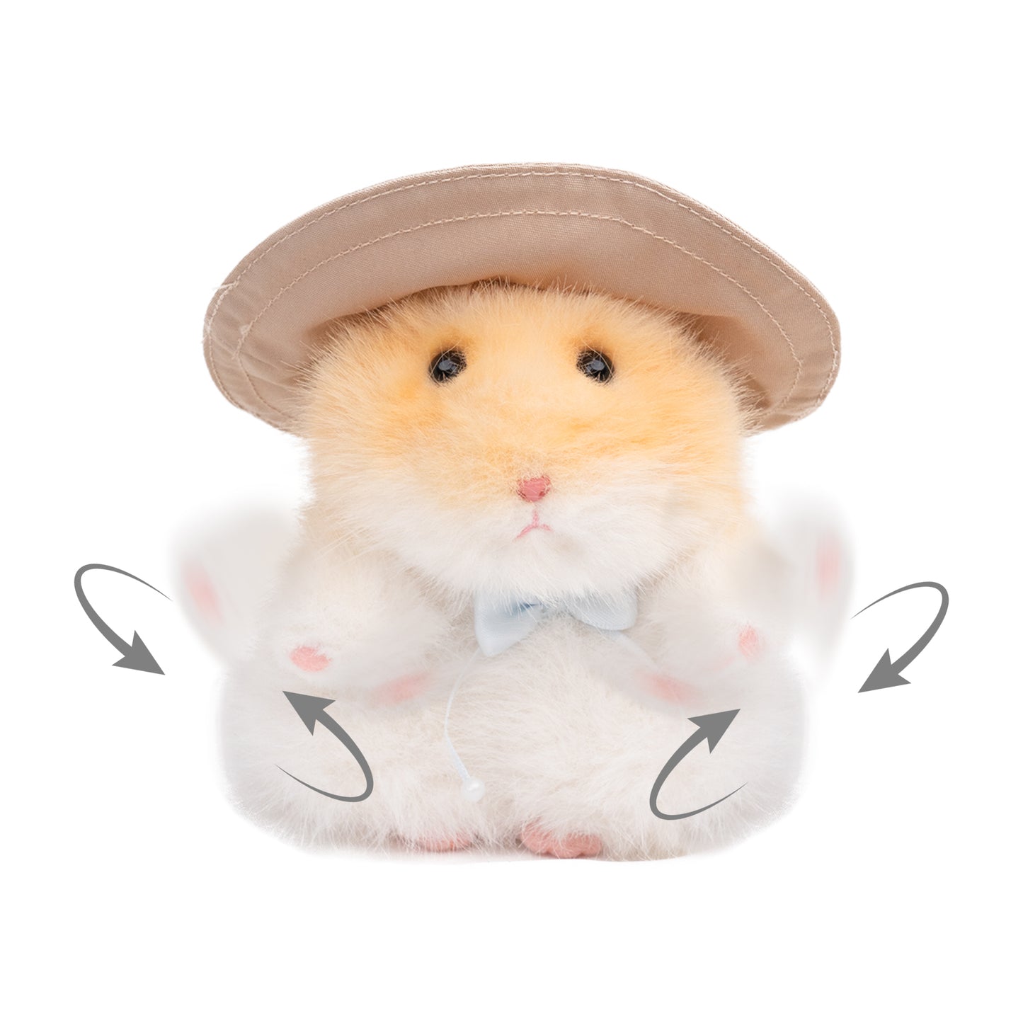 Interactive Hamster Plush- Hamster Charm Keychain Pendant