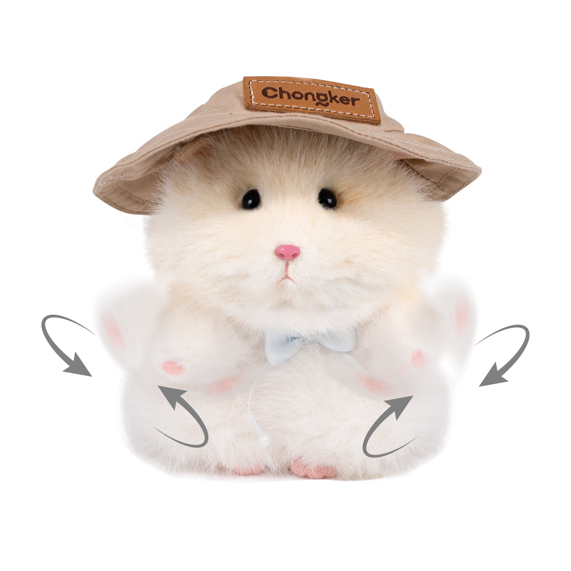 Interactive Hamster Plush- Hamster Charm Keychain Pendant