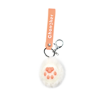 Cat Paw Keychain – Fluffy Cute Charm for Girls & Bags