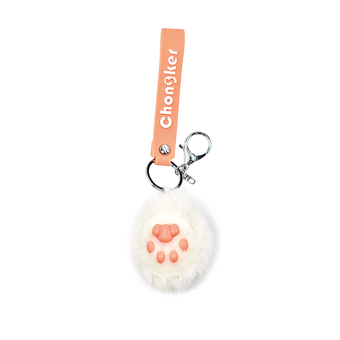 compare product Cat Paw Keychain – Fluffy Cute Charm for Girls & Bags