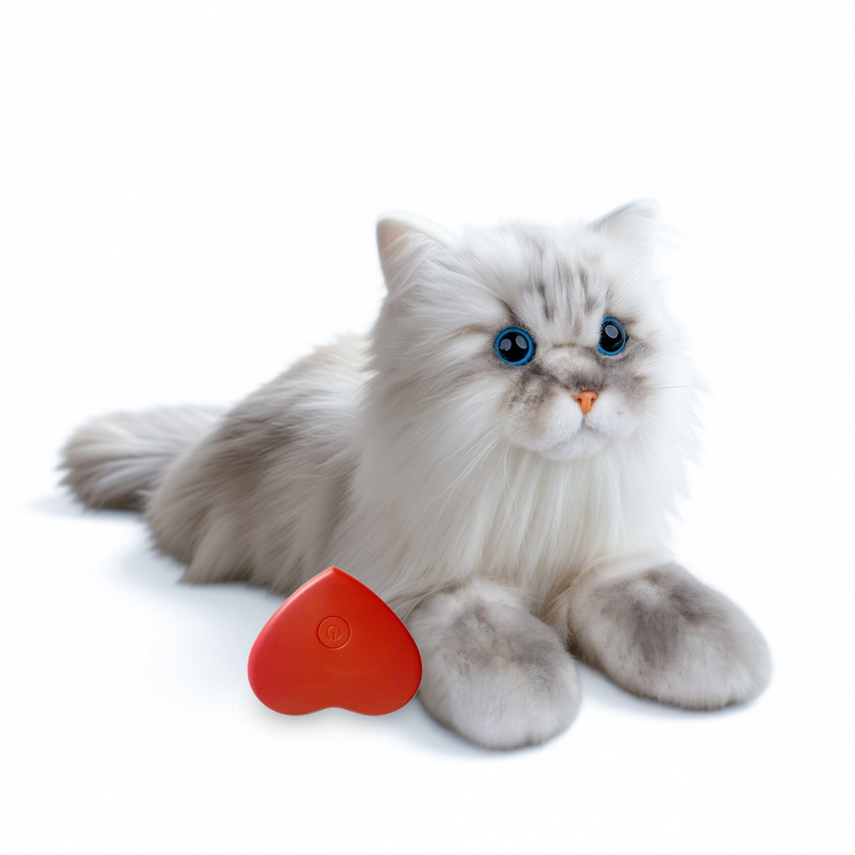 Grau Katze Lebensechte Gewichtete Heizkissen Katze für Komfort & Ruhe mit Mikrowellenpackung