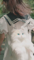 Load and play video in Gallery viewer, Mini Tuxedo Cat Backpack – Plush Cat Bag for Girls Gift Idea
