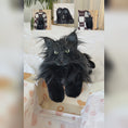 Load and play video in Gallery viewer, Maine Coon Cat Backpack – Realistic Cat Stylish Daypack
