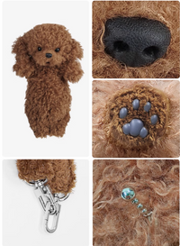 Chongker Backpack Plush Teddy Dog Handmade Realistic Plush Gift for Women and Kids - Chongker