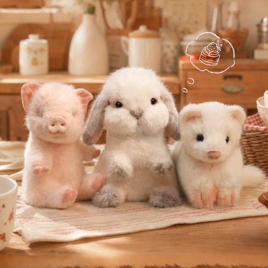 Handmade Realistic Rabbit, Teacup Pig & Ferret Companion