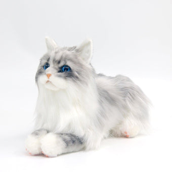 compare product Plush Blue Eyes Grey Hair Cat Weighted-Handmade Life-Size Companion & Pet Memorial