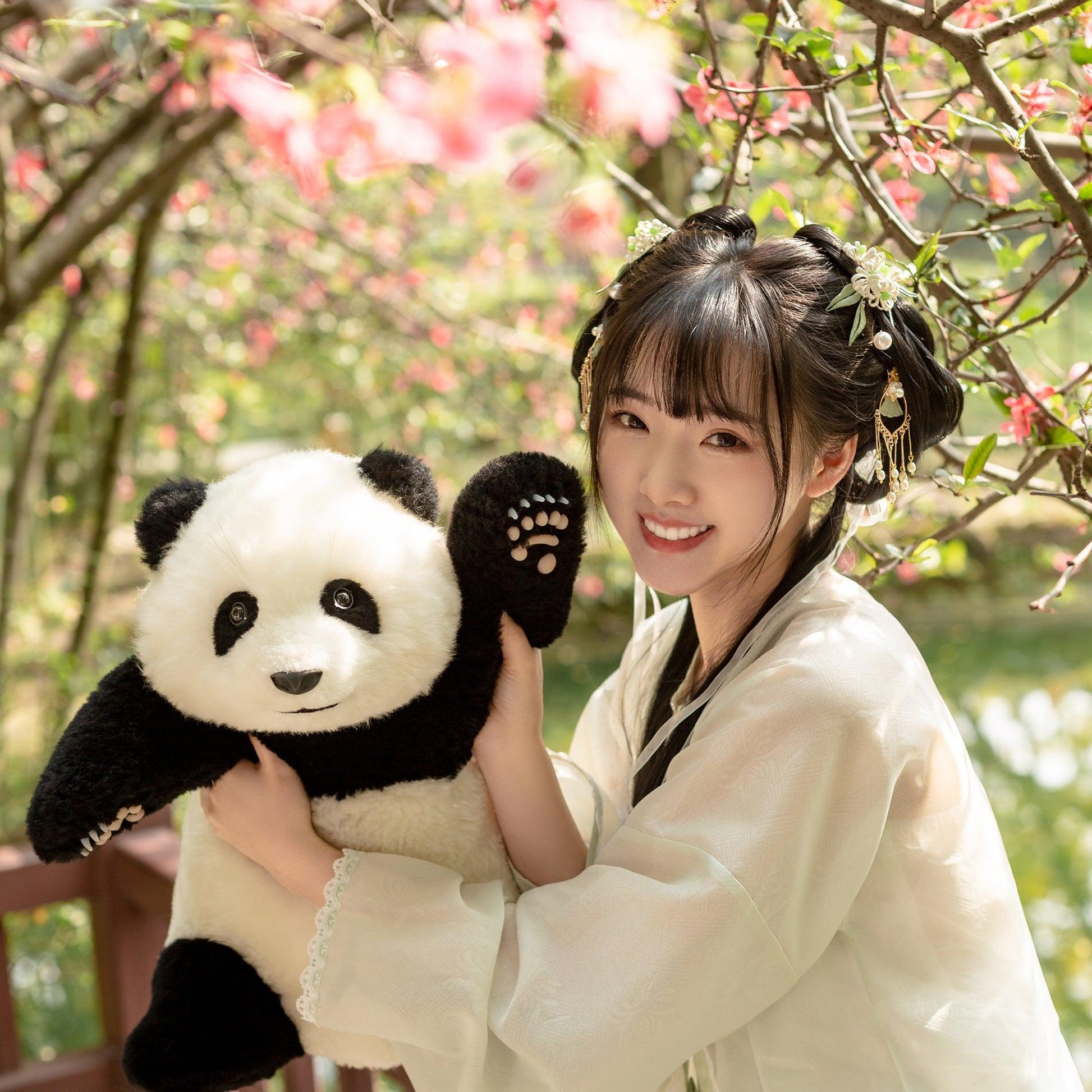 Lifelike Stuffed Animals Panda,Plush Panda Doll.Panda Fans Can't Miss It! - Chongker