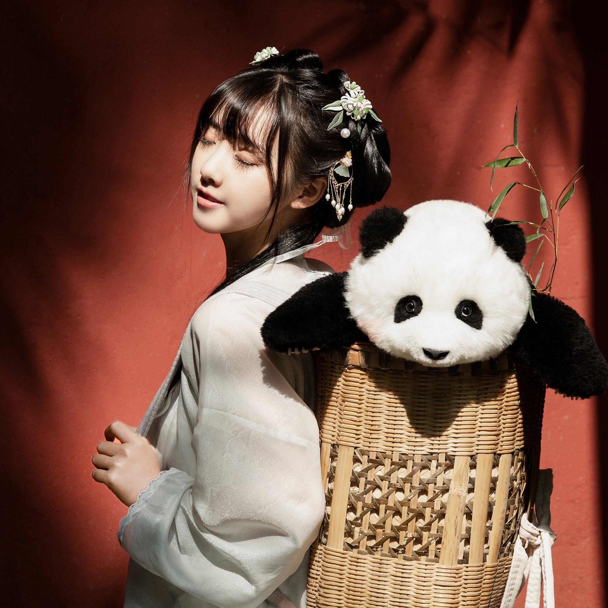 Lifelike Stuffed Animals Panda,Plush Panda Doll.Panda Fans Can't Miss It!