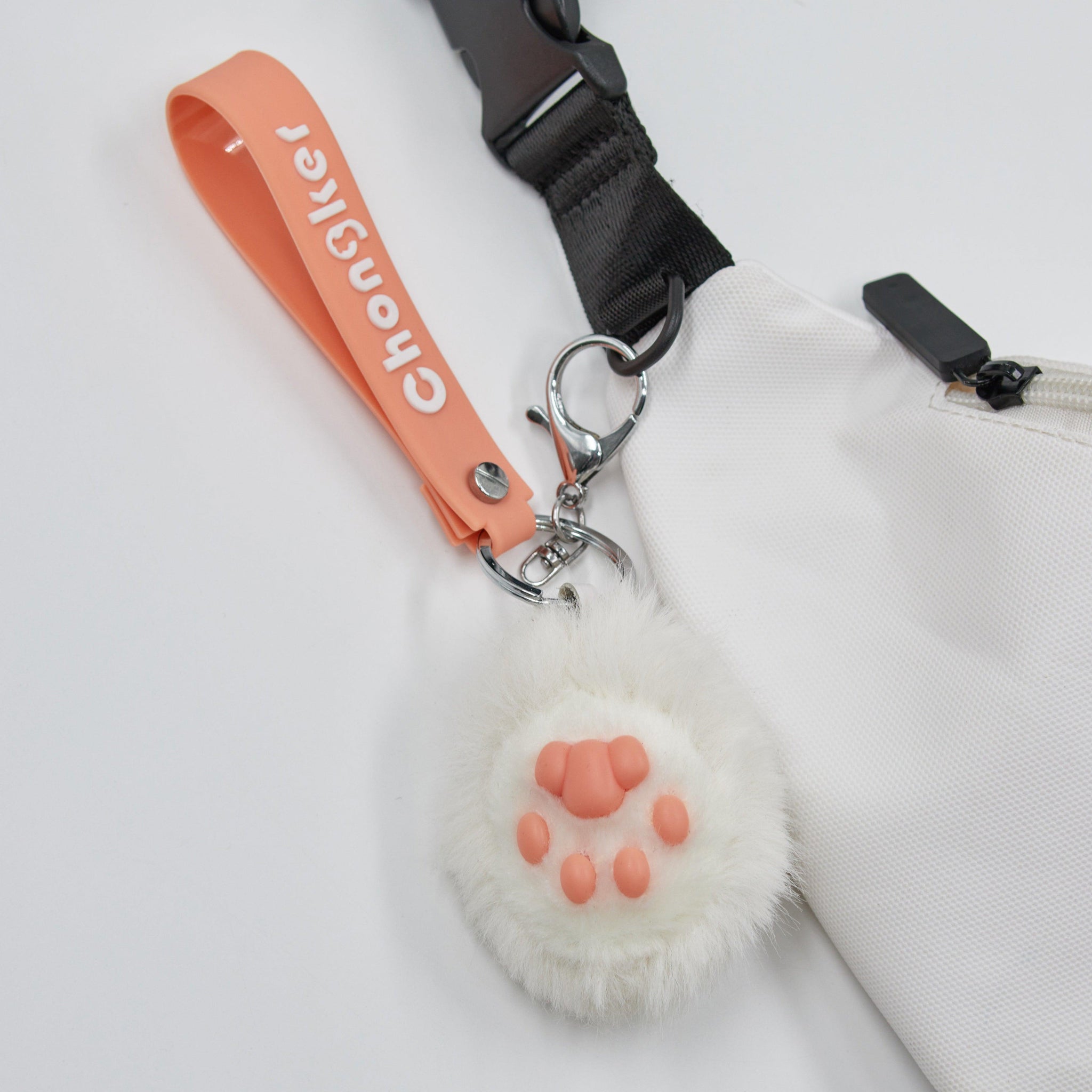 Chongker keychain Realistic Plush Animal Paw Kawaii keychain - Chongker